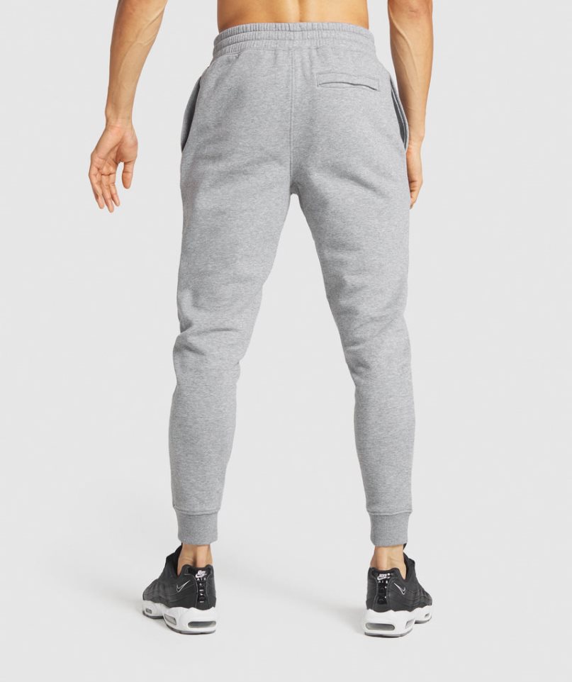 Men's Gymshark Crest Jogger Grey | NZ 4TSLKO